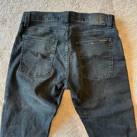 Nudie Jeans Slim Straight Black Denim - Picture 6 of 6